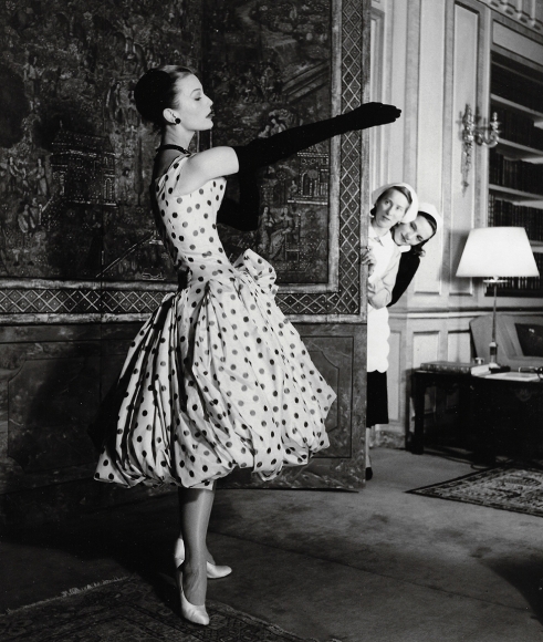 Louise Dahl-Wolfe, Mary Jane Russell in Dior Dress, Paris, 1950