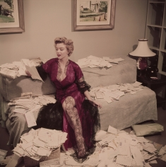 Slim Aarons, Fan Mail, 1952: Marilyn Monroe sorts out her fan mail shortly after her film “The Asphalt Jungle” had been released, Beverly Hills
