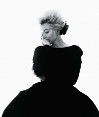 Bert Stern, Marilyn Monroe: from the Last Sitting, 1962 (VOGUE, with black dress and hand in face)