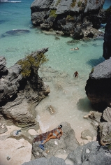 Slim Aarons, On The Beach In Bermuda, 1967: Sunbathing and swimming at a beach in Bermuda