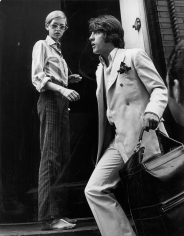 Ron Galella, Twiggy and Justin de Villeneuve entering Bert Stern’s studio, New York, 1967