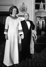 Harry Benson, Truman Capote and Katharine Graham at Truman Capote's "Black and White" Ball at the Plaza Hotel, New York, 1966