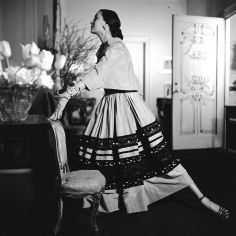 Genevieve Naylor, Model wearing Mainbocher, Harper's Bazaar, 1949