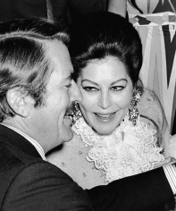 Ron Galella, Gregory Peck and Ava Gardner attending 'Free Southern Theater Dinner', Waldorf Astoria, New York, 1969