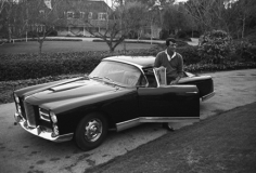 Sid Avery, Dean Martin with his Facel Vega HK500, 1961