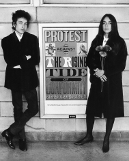 Daniel Kramer, Bob Dylan and Joan Baez with Protest Sign, Newark, New Jersey, 1964
