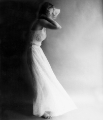 Lillian Bassman Pink Looks Beautiful Overnight, unknown model, nightgown by Van Raalte, 1954
