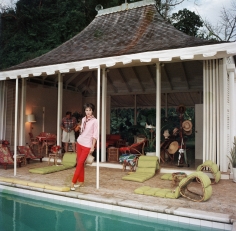Slim Aarons, Family Snapper, 1959: Babe Paley by the pool. Her husband, William Paley, is snapping the photographer at their cottage in Round Hill, Jamaica