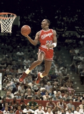 George Kalinsky, Rookie Air: Michael Jordan, Madison Square Garden, 1989