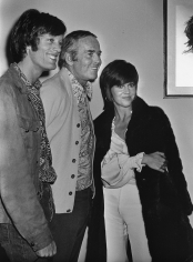 Ron Galella, Peter Fonda, Henry Fonda and Jane Fonda on Location for "Our Town", New York, 1969