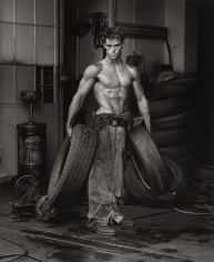 Herb Ritts, Fred with Tires, Body Shop Series, Hollywood, 1984