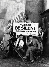 Unknown Photographer, Josef von Sternberg, Maximilian Fabian, Conrad Nagel (left), Matthew Betz (behind sign), and Renee Adoree during the shooting of MGM's silent film "Exquisite Sinner", 1926